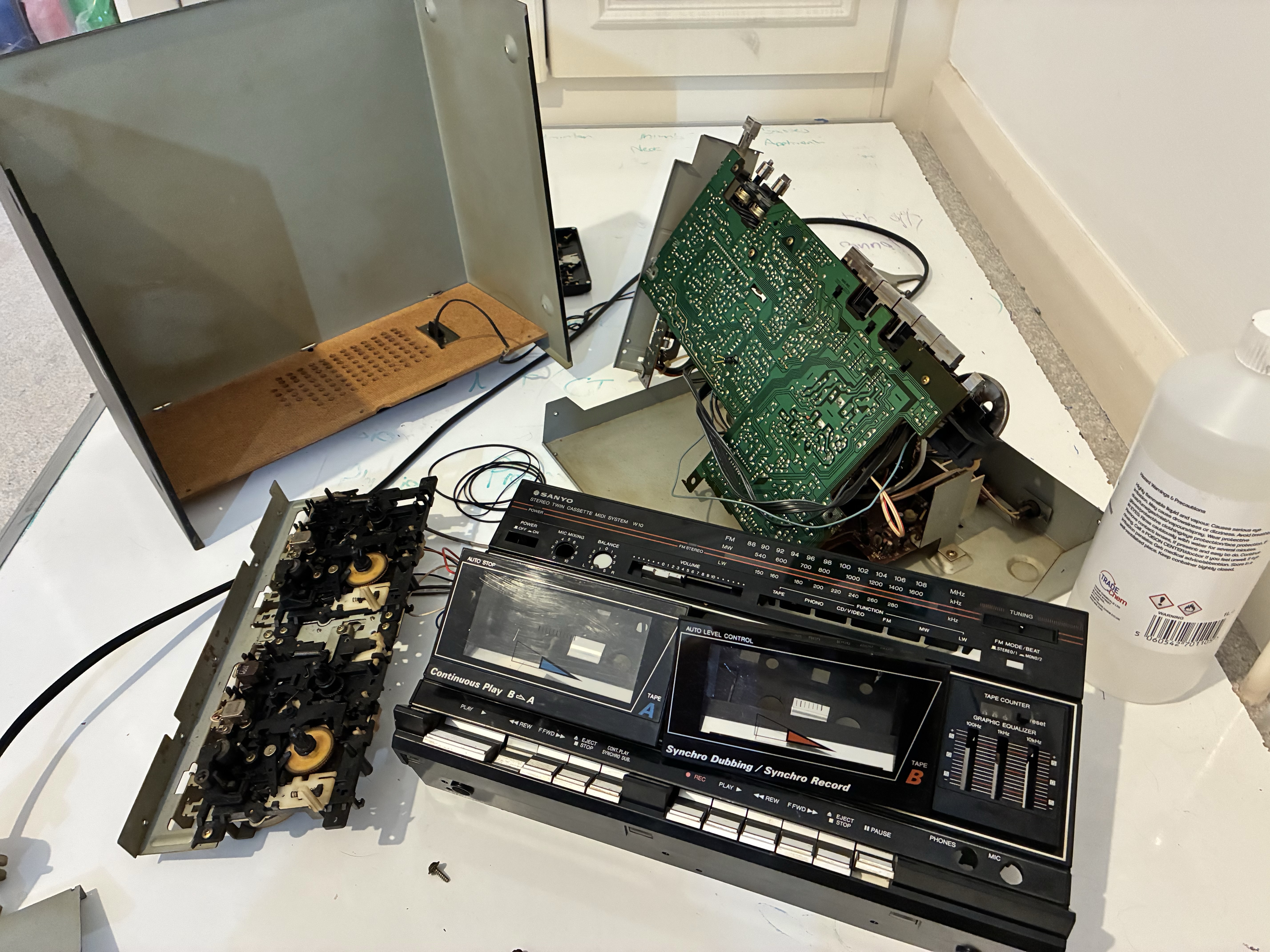 destroyed tape deck :(